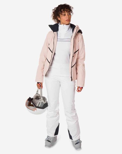 Veste de ski React Merino doublure Laine mélangée rose pâle