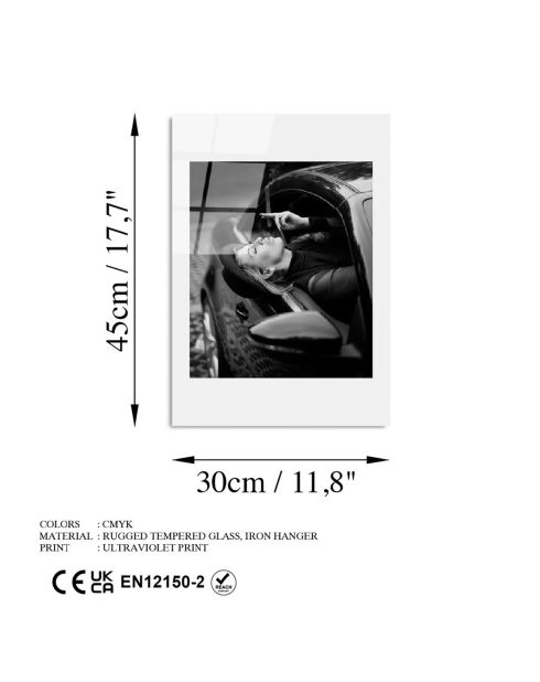 Impression sur verre Photo multicolore - 30x45 cm