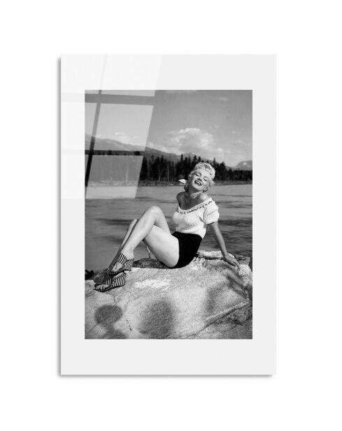 Stampa su vetro Marilyn multicolore - 30x45 cm