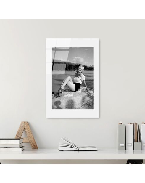 Stampa su vetro Marilyn multicolore - 30x45 cm