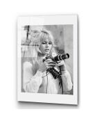 Impression sur verre Brigitte Bardot  multicolore - 30x45 cm