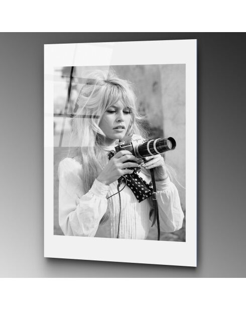 Mehrfarbiger Brigitte Bardot Glasdruck - 30x45 cm