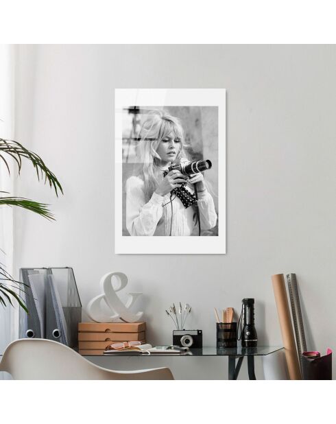 Mehrfarbiger Brigitte Bardot Glasdruck - 30x45 cm