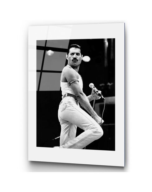 Impression sur verre Freddy Mercury multicolore - 30x45 cm