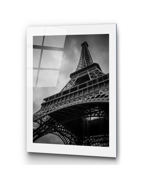 Lámina multicolor de la Torre Eiffel en cristal - 30x45 cm