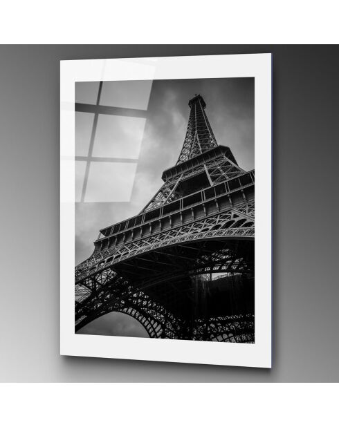 Lámina multicolor de la Torre Eiffel en cristal - 30x45 cm