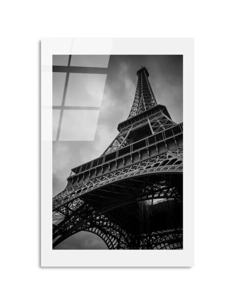 Lámina multicolor de la Torre Eiffel en cristal - 30x45 cm