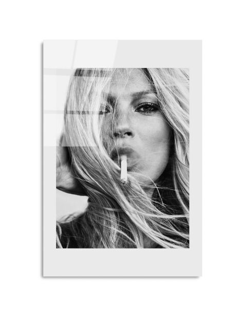 Impression sur verre Kate Moss multicolore - 30x45 cm