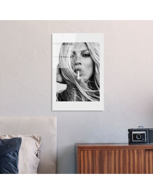 Impression sur verre Kate Moss multicolore - 30x45 cm