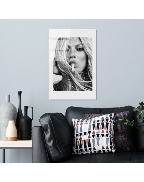 Impression sur verre Kate Moss multicolore - 30x45 cm