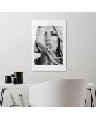 Impression sur verre Kate Moss multicolore - 30x45 cm