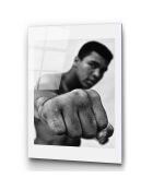 Impression sur verre Mohamed Ali multicolore - 30x45 cm