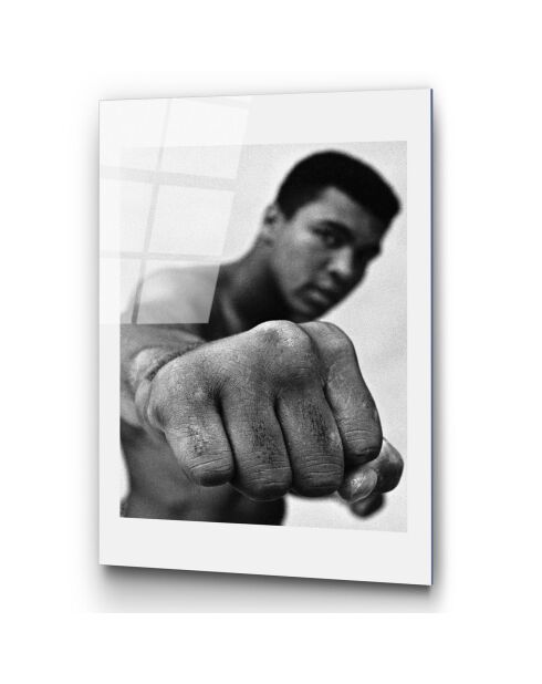 Impression sur verre Mohamed Ali multicolore - 30x45 cm