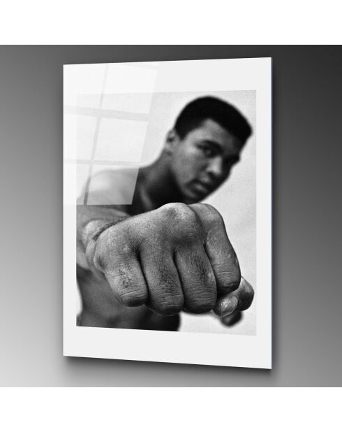 Impression sur verre Mohamed Ali multicolore - 30x45 cm