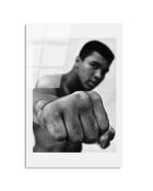 Impression sur verre Mohamed Ali multicolore - 30x45 cm