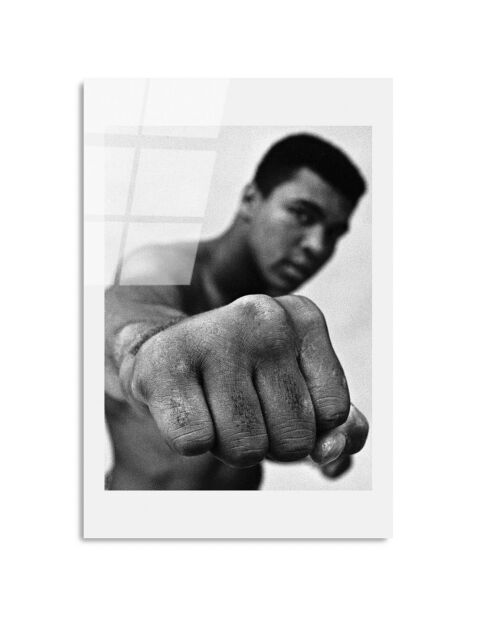 Impression sur verre Mohamed Ali multicolore - 30x45 cm