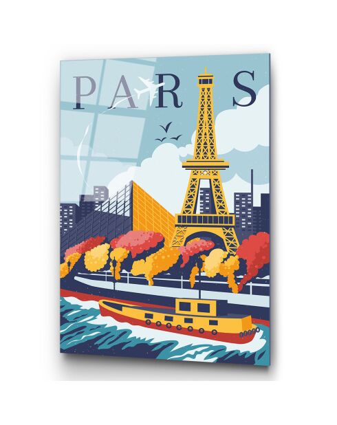 Mehrfarbiger Pariser Glasdruck - 30x45 cm