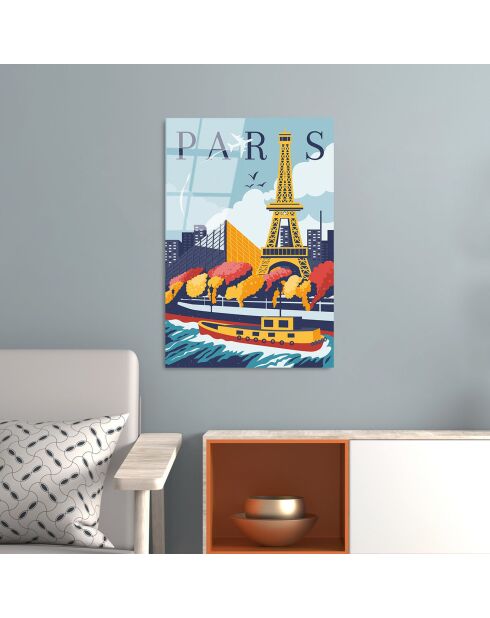 Mehrfarbiger Pariser Glasdruck - 30x45 cm