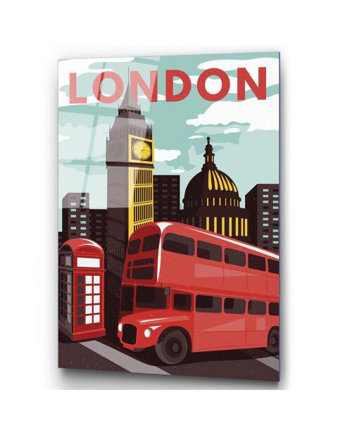 Lámina de cristal multicolor de Londres - 30x45 cm