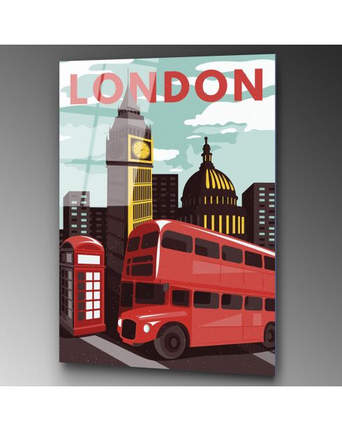 Lámina de cristal multicolor de Londres - 30x45 cm