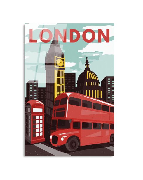 Lámina de cristal multicolor de Londres - 30x45 cm