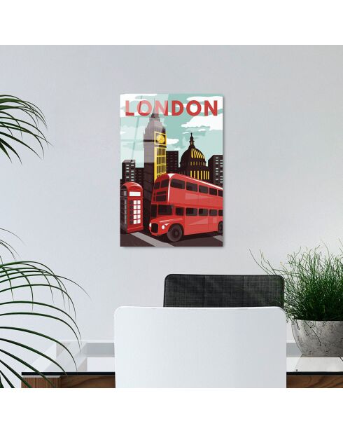 Lámina de cristal multicolor de Londres - 30x45 cm