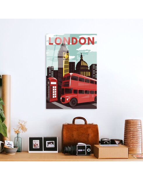 Lámina de cristal multicolor de Londres - 30x45 cm