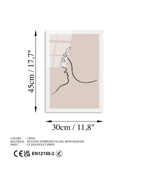 Impression sur verre Dessin multicolore - 30x45 cm