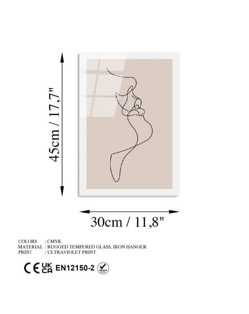 Impression sur verre Dessin multicolore - 30x45 cm