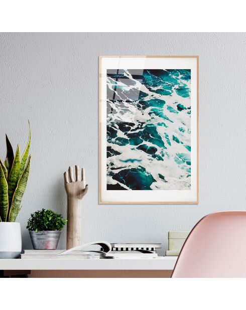 Veelkleurige zeeglasprint - 30x45 cm