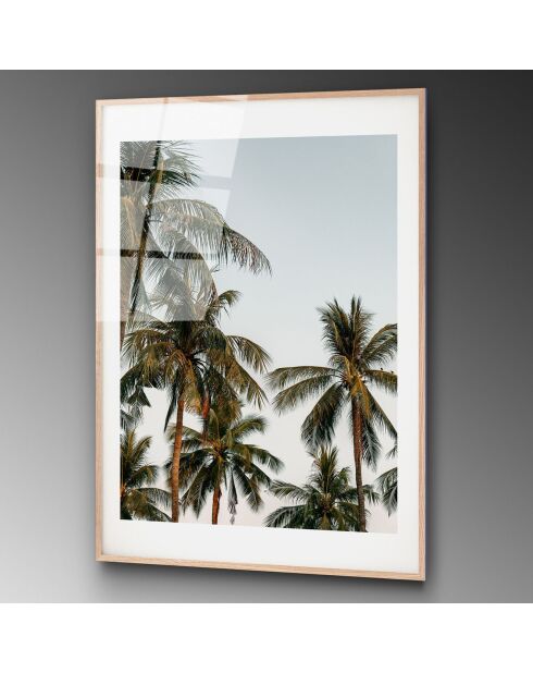 Impression sur verre Palmier multicolore - 30x45 cm