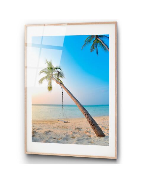 Impression sur verre Plage multicolore - 30x45 cm