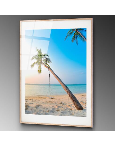 Impression sur verre Plage multicolore - 30x45 cm