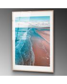 Impression sur verre Plage multicolore - 30x45 cm