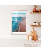 Impression sur verre Plage multicolore - 30x45 cm