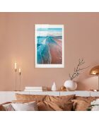 Impression sur verre Plage multicolore - 30x45 cm