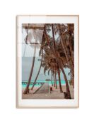 Impression sur verre Plage multicolore - 30x45 cm
