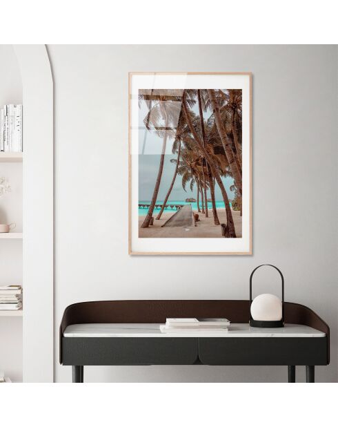 Impression sur verre Plage multicolore - 30x45 cm