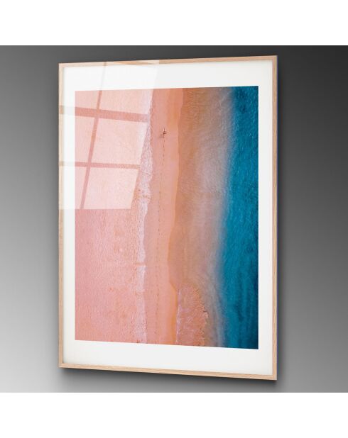 Impression sur verre Plage multicolore - 30x45 cm