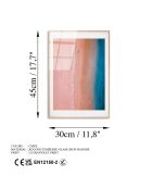 Impression sur verre Plage multicolore - 30x45 cm