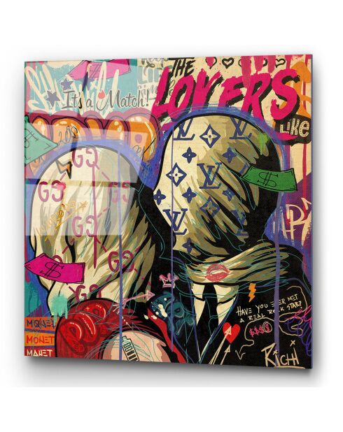 Impression sur verre Pop multicolore - 50x50 cm