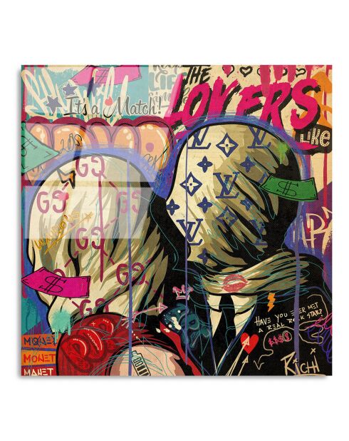 Impression sur verre Pop multicolore - 50x50 cm