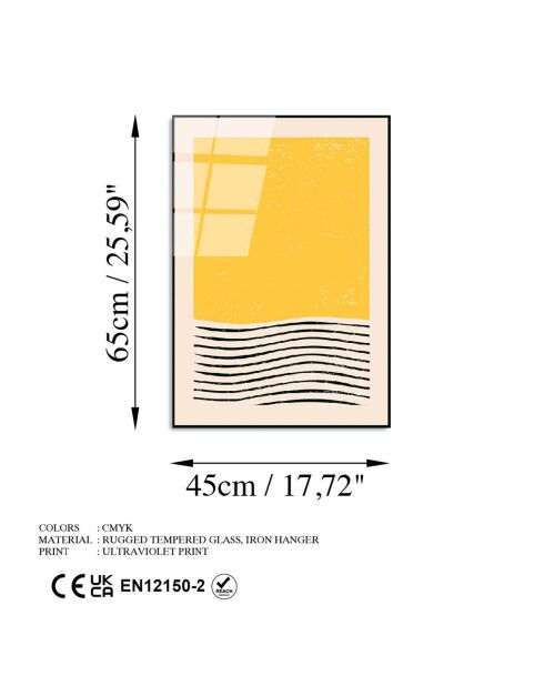 Glasdruck Mehrfarbige Formen - 45x65 cm