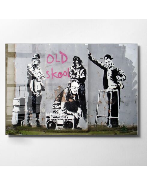 Banksy mehrfarbiger Glasdruck - 50x70 cm