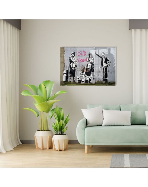 Banksy mehrfarbiger Glasdruck - 50x70 cm