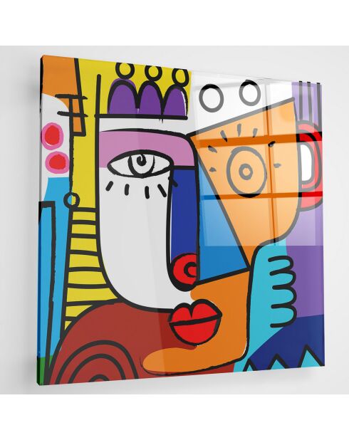 Impression sur verre Pop Abstrait multicolore