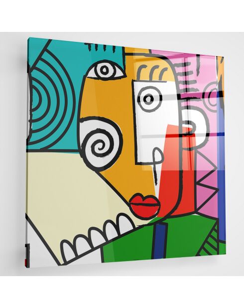 Impression sur verre Pop Abstrait multicolore