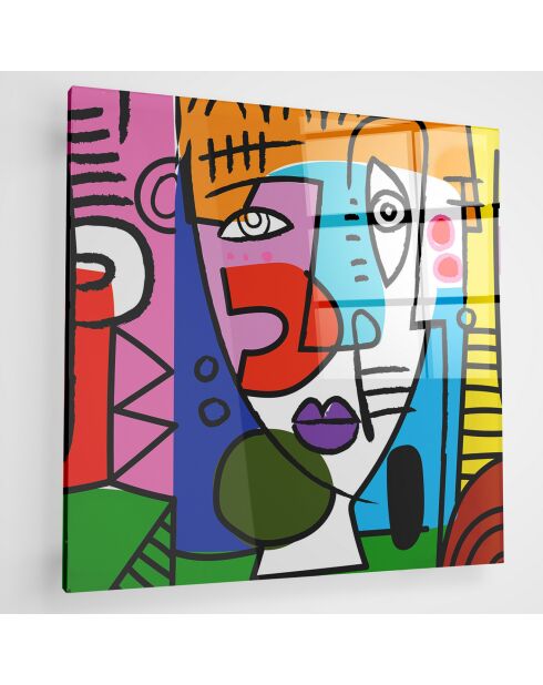 Impression sur verre Pop Abstrait multicolore