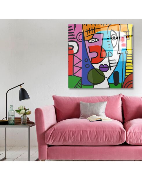 Impression sur verre Pop Abstrait multicolore
