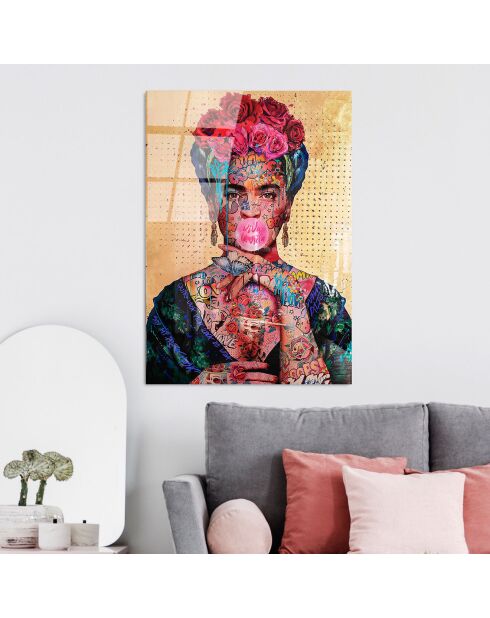 Impression sur verre Pop art multicolore - 70x100 cm